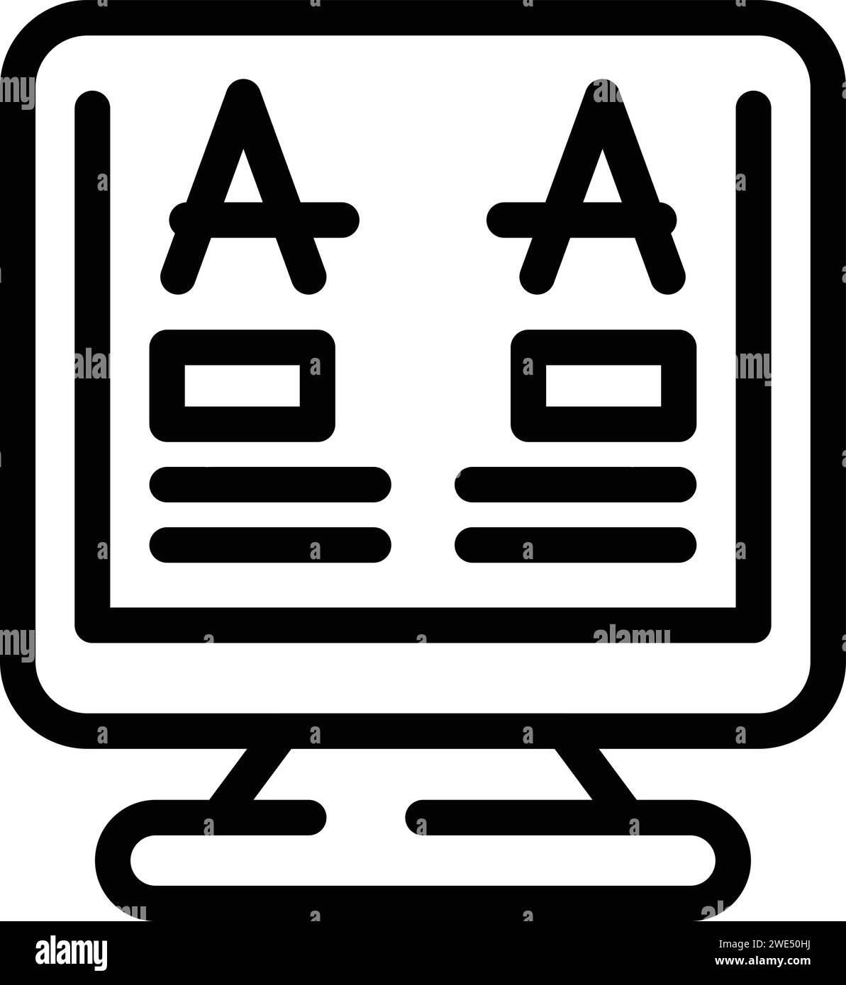 Course lesson icon outline vector. Espanol tutor. Class adult speak ...