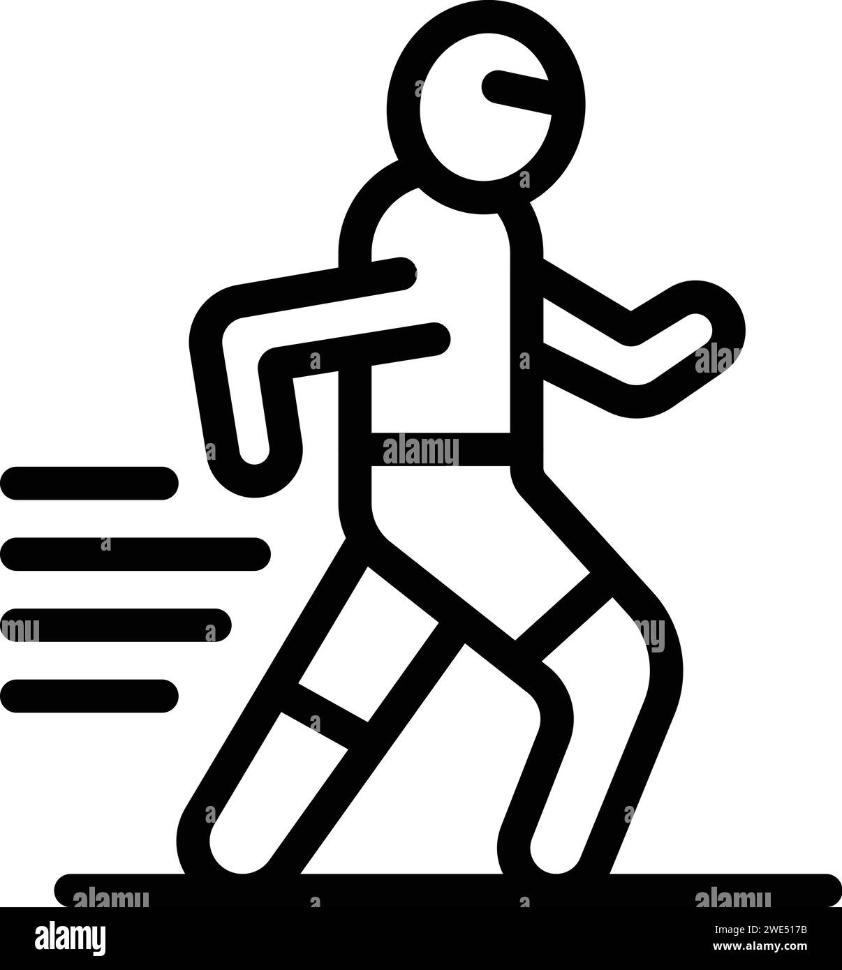 Running sportsmen icon outline vector. Running marathon race. Female sprint Stock Vector