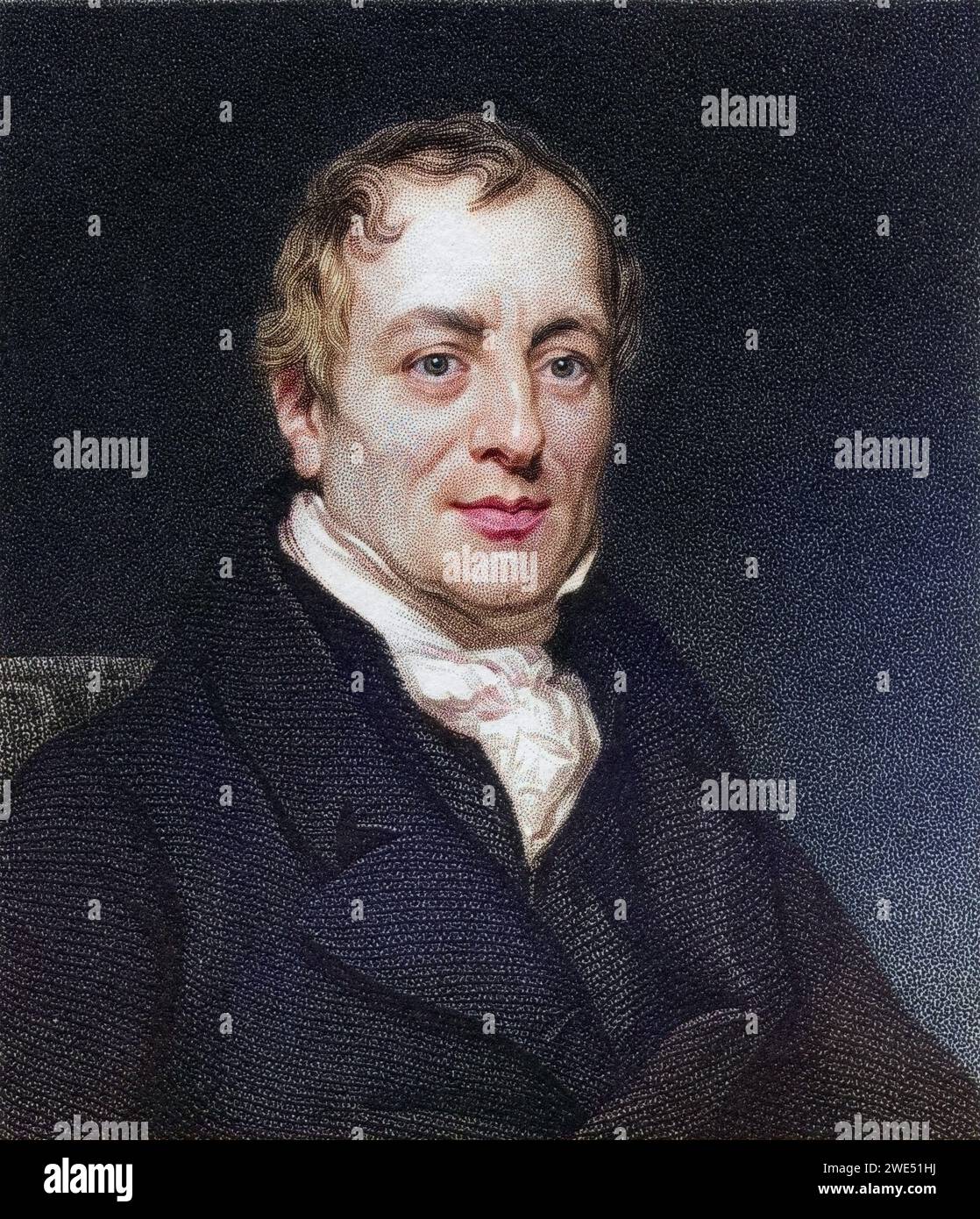 David Ricardo 1772-1823 englischer Wirtschaftswissenschaftler, Historisch, digital restaurierte Reproduktion von einer Vorlage aus dem 19. Jahrhundert, Record date not stated Stock Photo