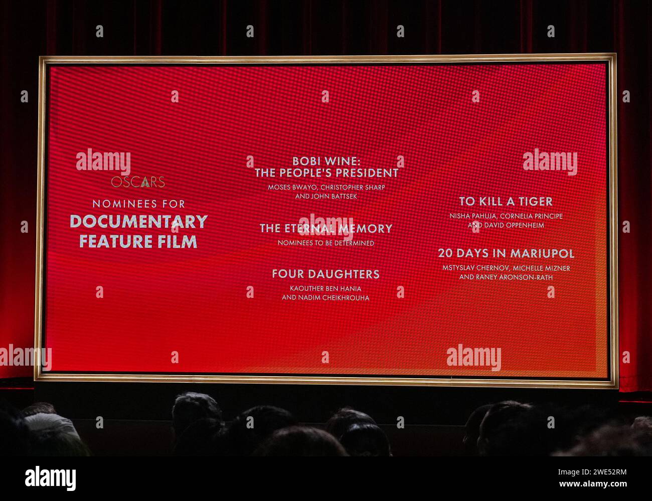 Los Angeles, USA. 23rd Jan, 2025. Nominees for DOCUMENTARY FEATURE FILM