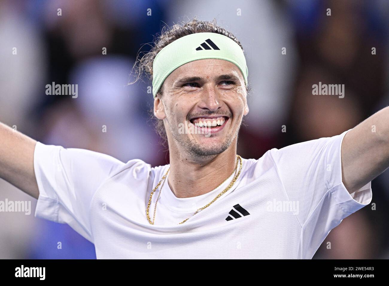 Sascha Alexander Zverev of Germany during the Australian Open 2024 ...