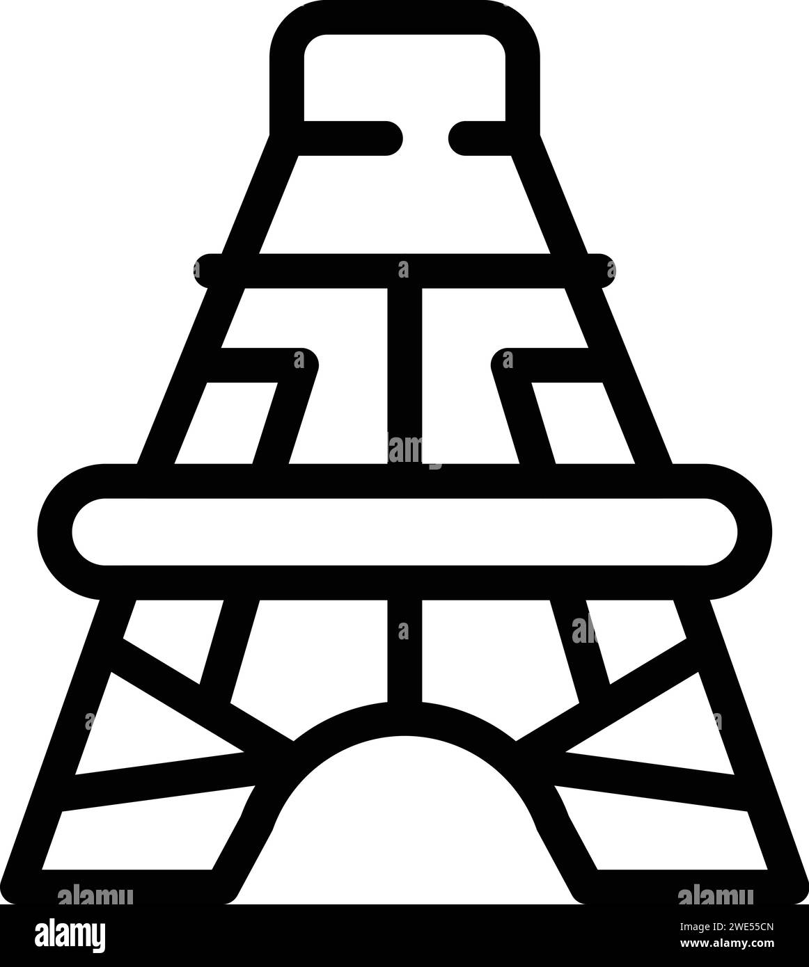 Paris tower icon outline vector. Pastime ancient. Ancient museum Stock Vector