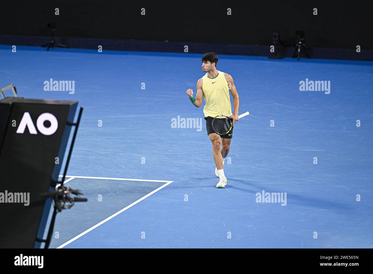 Carlos Alcaraz Garfia of Spain during the Australian Open 2024, Grand