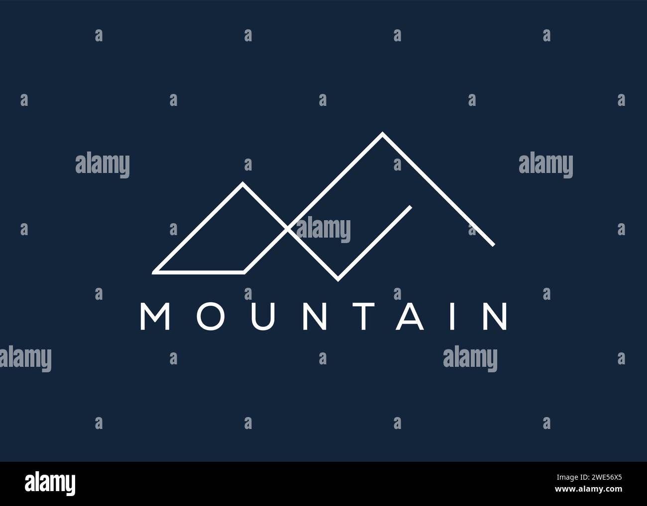 Minimal Mountain logo design vector template. Hill vector logo Stock ...