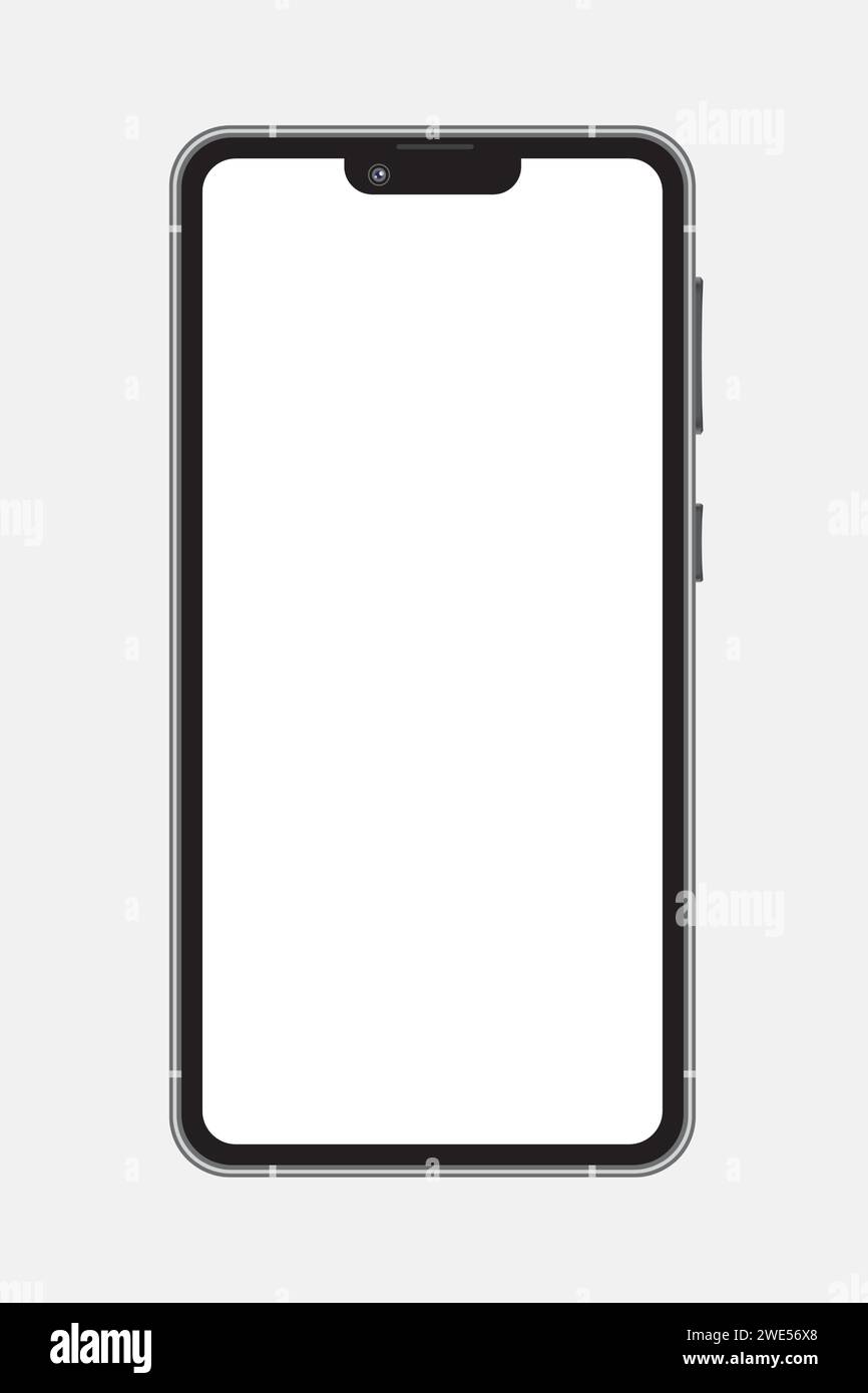 Phone, mobile, vector, telephone background. Blank screen illustration for design mockups Stock Vector