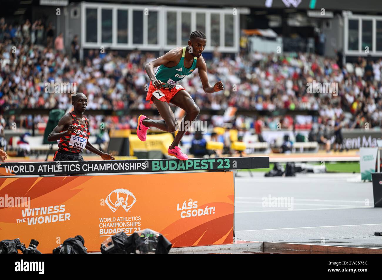 Lamecha GIRMA participating in the 3000 METRES STEEPLECHASE at the World Athletics Championships