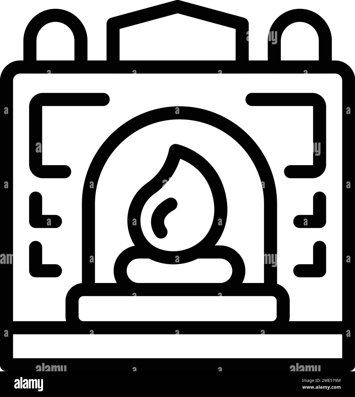 Baku national day icon outline vector. Center feature depiction