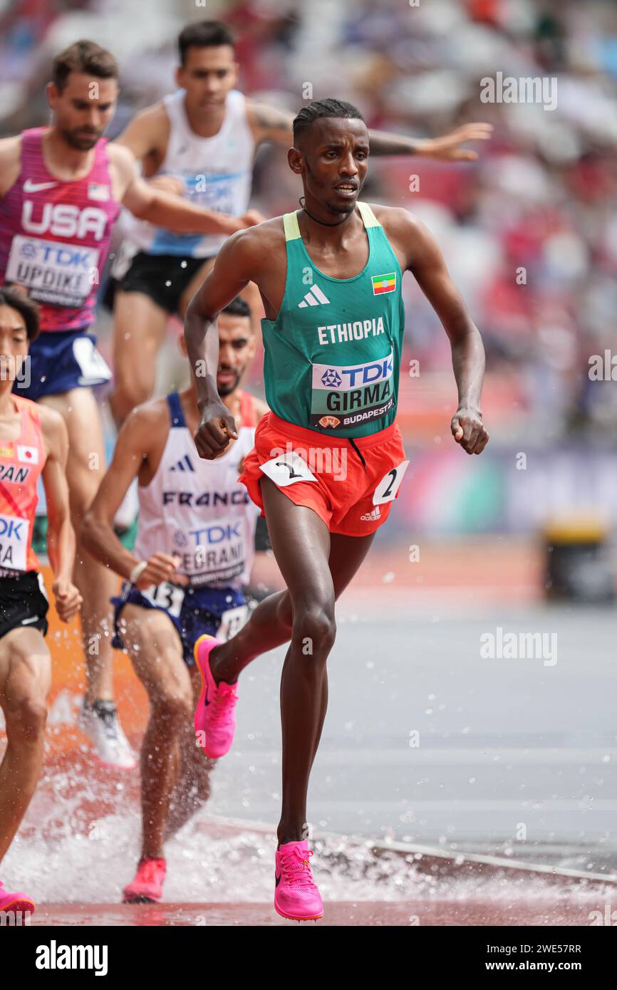 Lamecha GIRMA participating in the 3000 METRES STEEPLECHASE at the World Athletics Championships