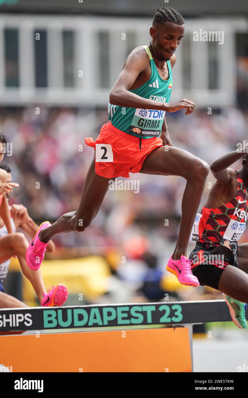 Lamecha GIRMA participating in the 3000 METRES STEEPLECHASE at the