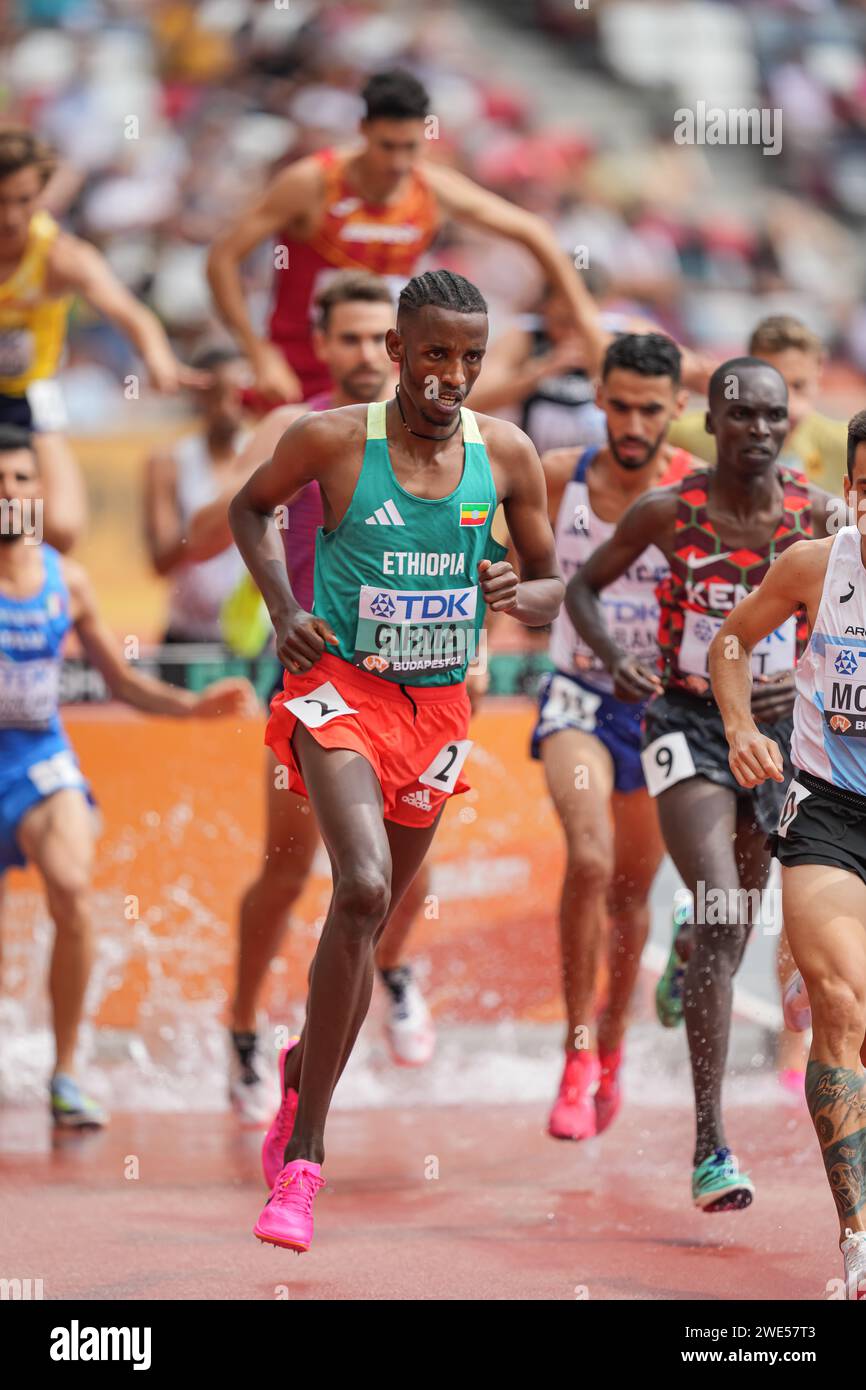 Lamecha GIRMA participating in the 3000 METRES STEEPLECHASE at the