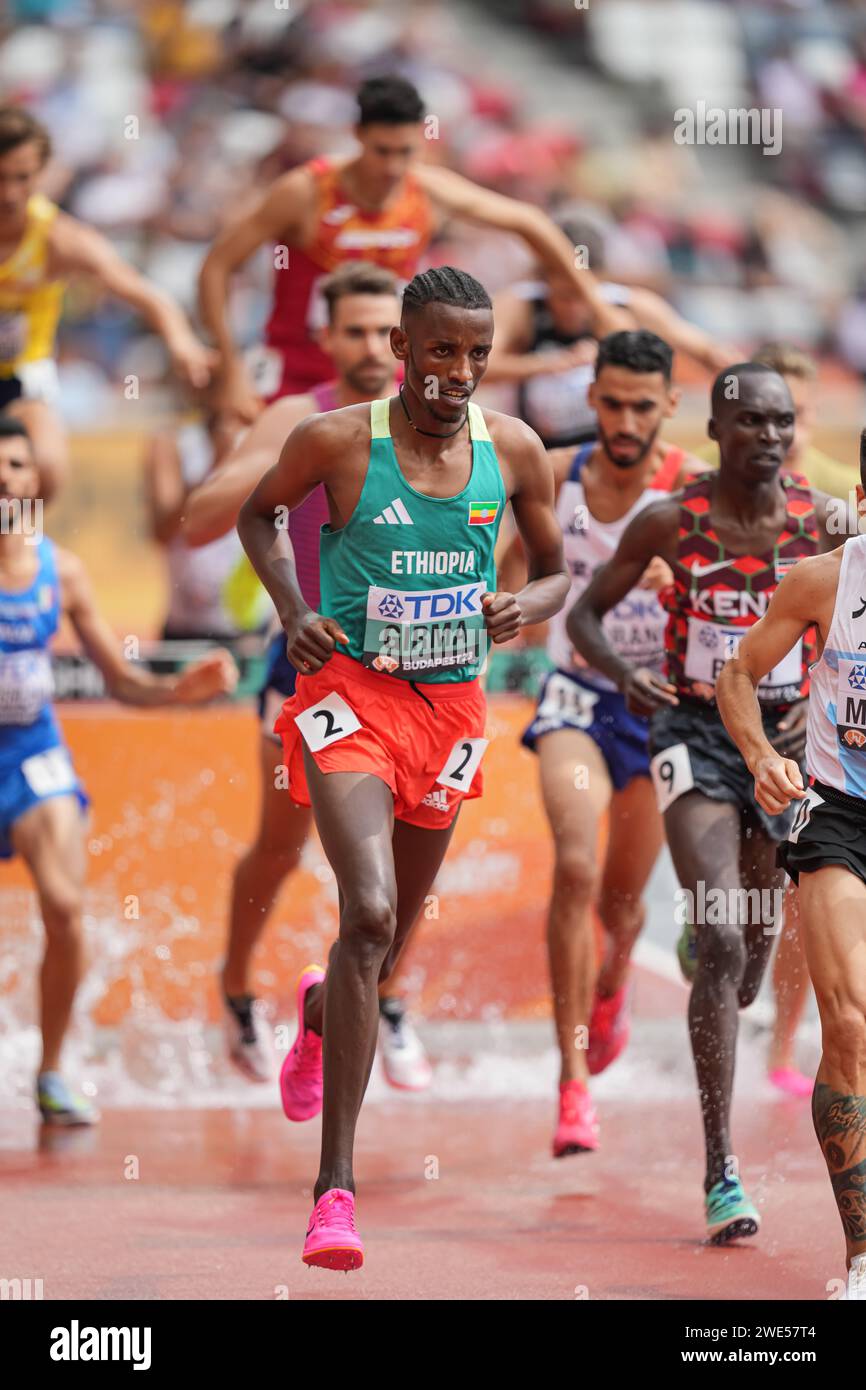 Lamecha GIRMA participating in the 3000 METRES STEEPLECHASE at the World Athletics Championships