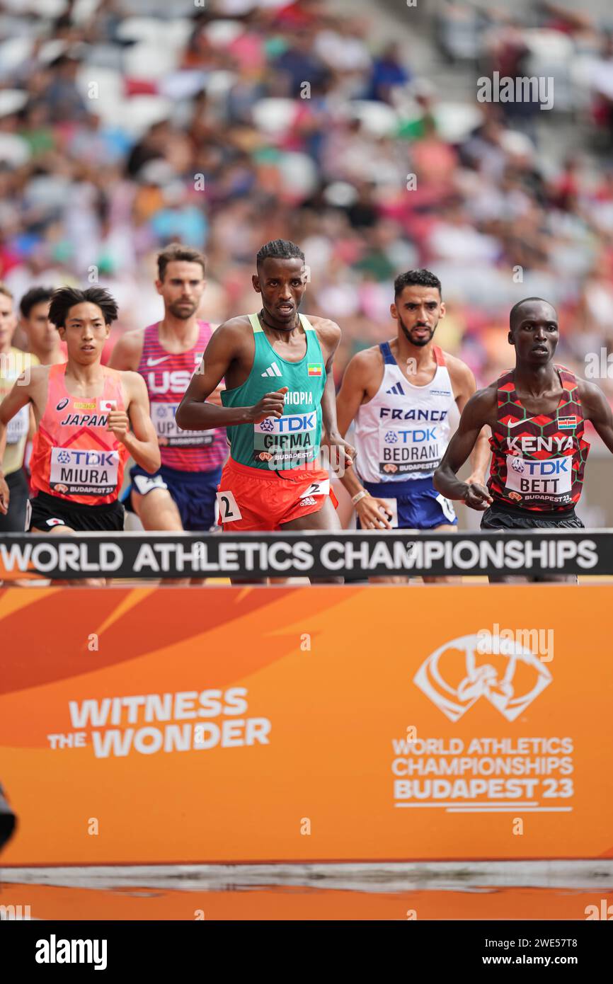 Lamecha GIRMA participating in the 3000 METRES STEEPLECHASE at the World Athletics Championships