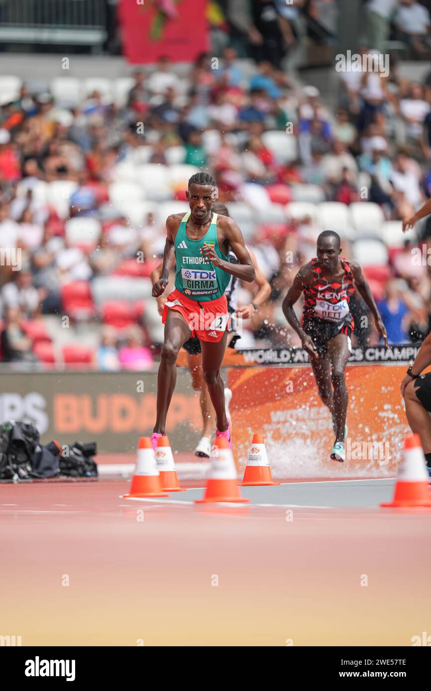 Lamecha GIRMA participating in the 3000 METRES STEEPLECHASE at the World Athletics Championships