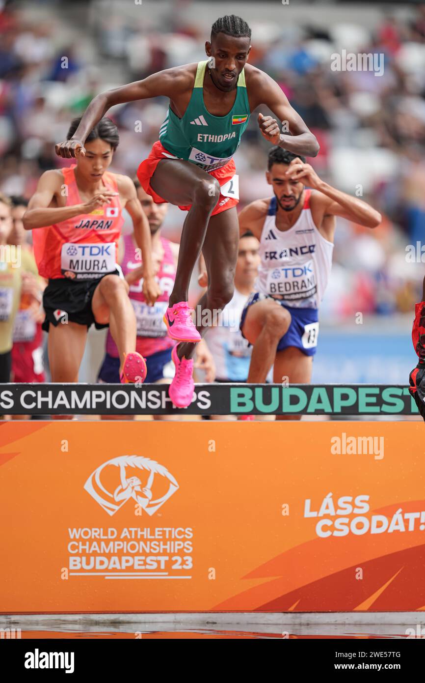 Lamecha GIRMA participating in the 3000 METRES STEEPLECHASE at the