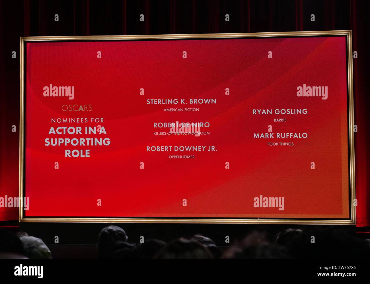 Los Angeles, USA. 23rd Jan, 2024. Nominees for ACTOR IN A SUPPORTING