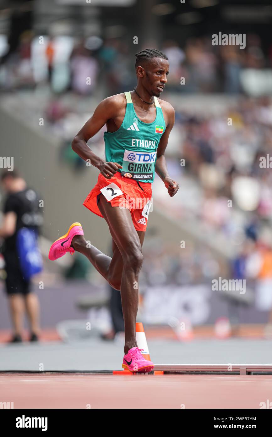 Lamecha GIRMA participating in the 3000 METRES STEEPLECHASE at the World Athletics Championships