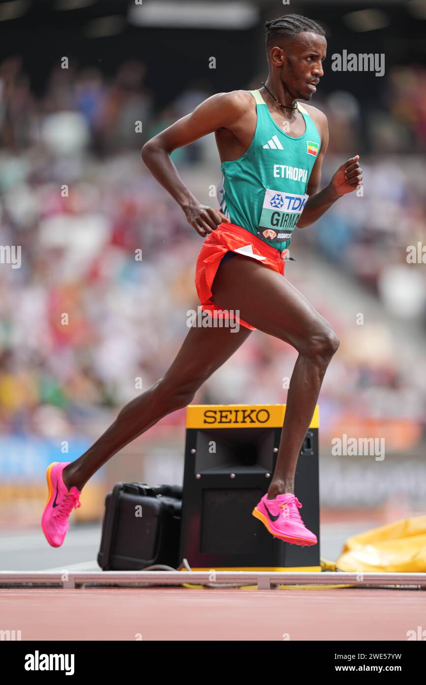 Lamecha GIRMA participating in the 3000 METRES STEEPLECHASE at the