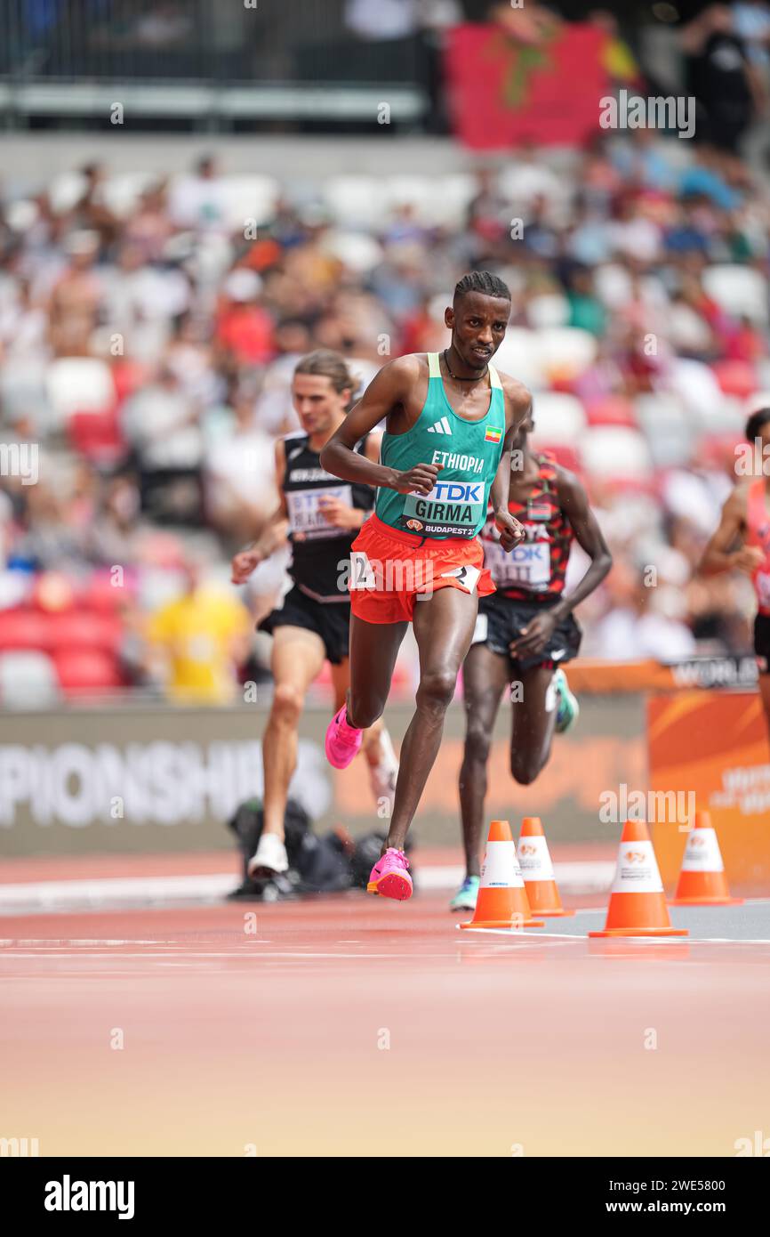 Lamecha GIRMA participating in the 3000 METRES STEEPLECHASE at the World Athletics Championships
