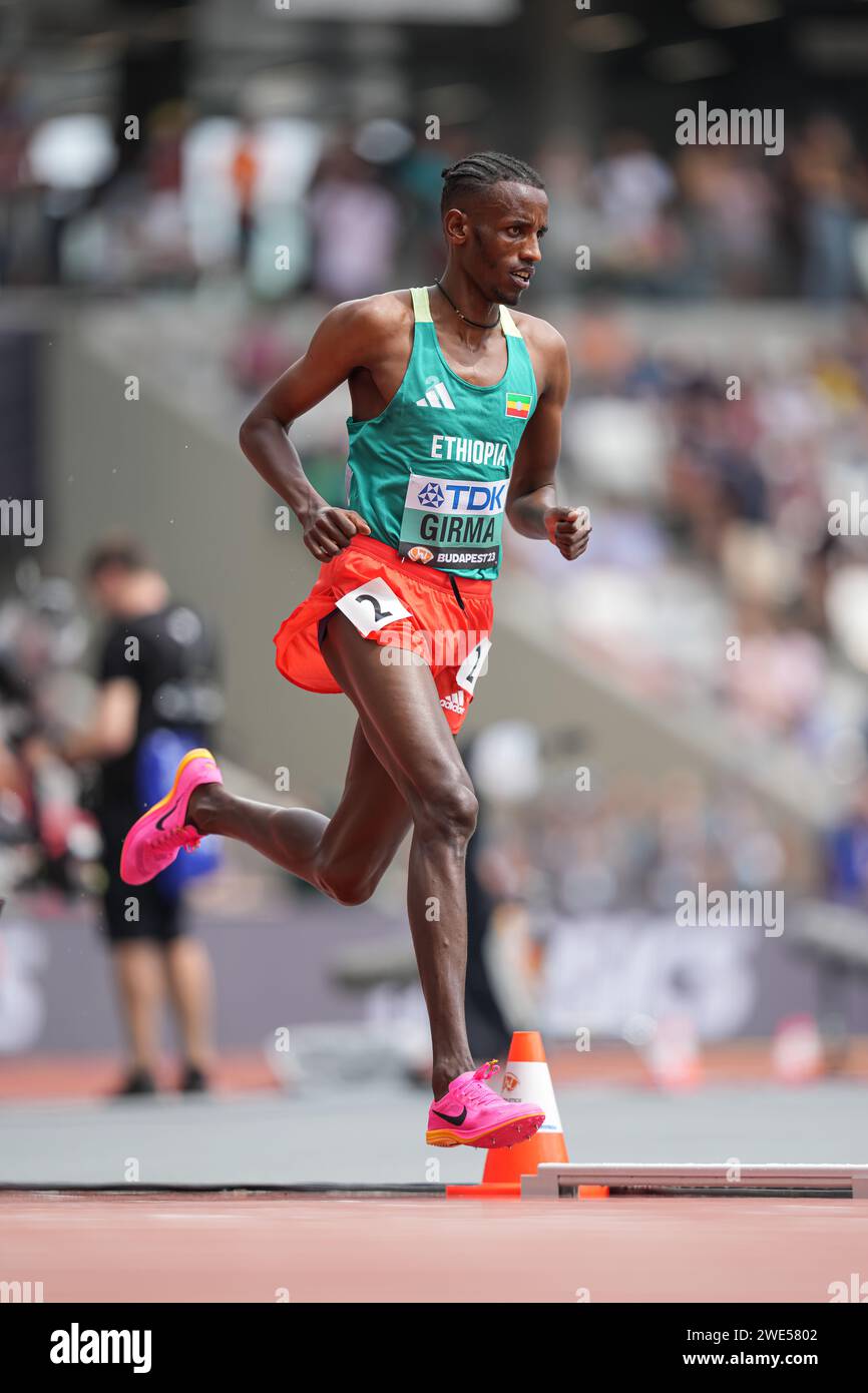 Lamecha GIRMA participating in the 3000 METRES STEEPLECHASE at the