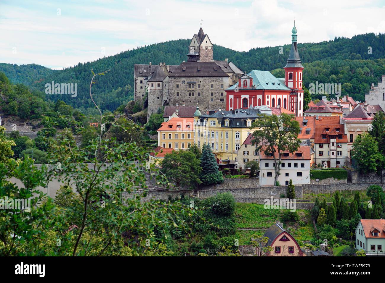 castle,Loket,district,Sokolov,region,Karlovarsky kraj,Czech republic Stock Photo