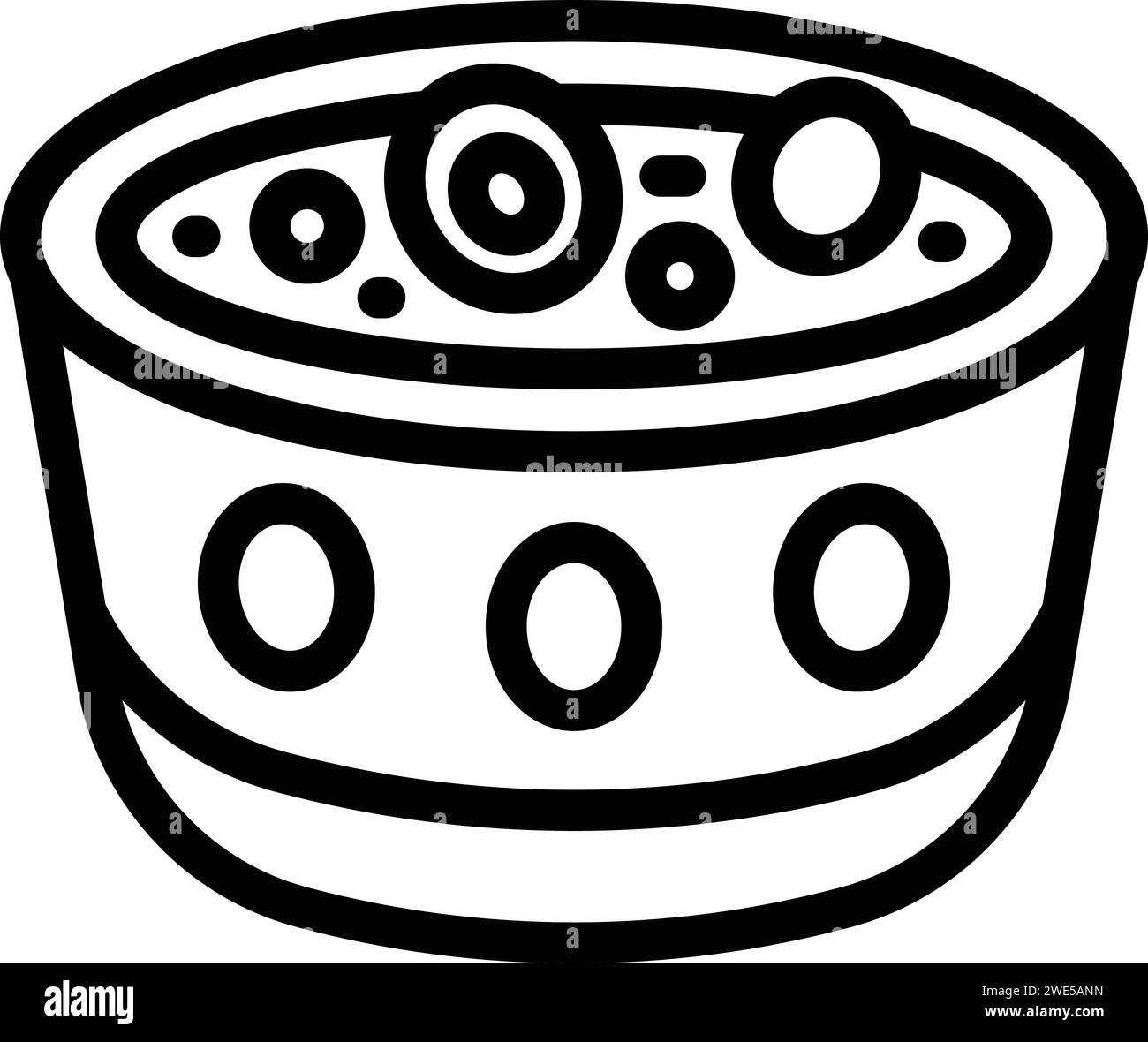 Vegetable soup icon outline vector. Bowl food. Menu rice cafe Stock