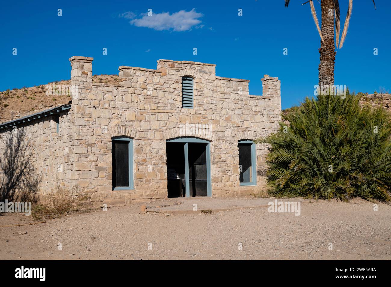 Photograph of the historic Langford Hot Springs spa (abandoned). Big ...