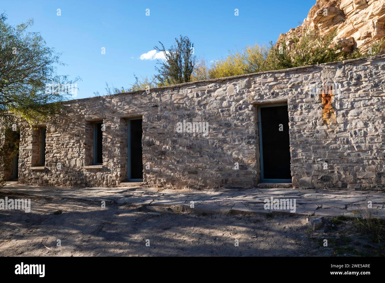 Photograph of the historic Langford Hot Springs spa (abandoned). Big