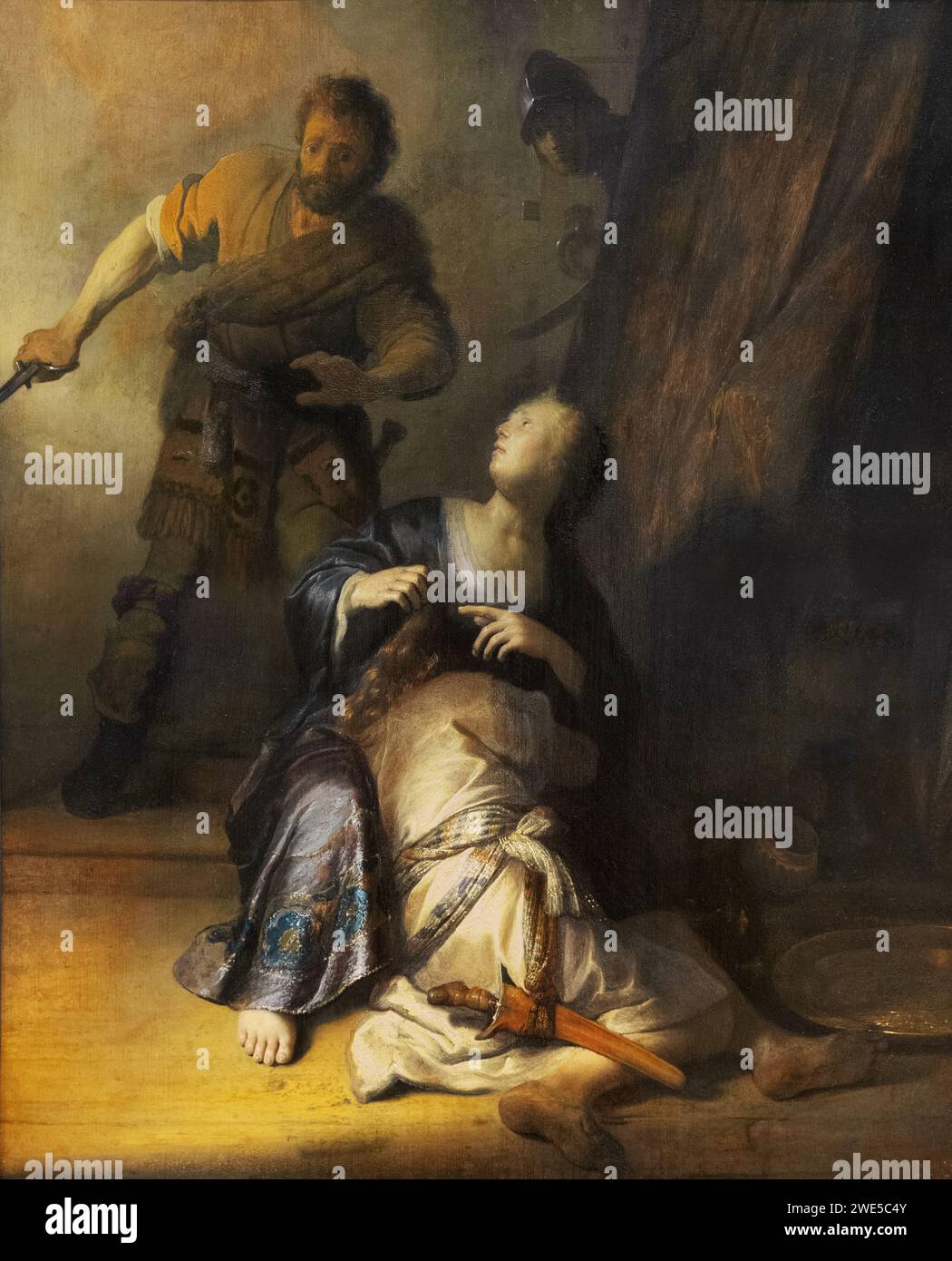 Rembrandt van Rijn, or Rembrandt painting; 'Samson and Delilah' 1628; Dutch Golden Age painting of a biblical story. 17th century art. Stock Photo