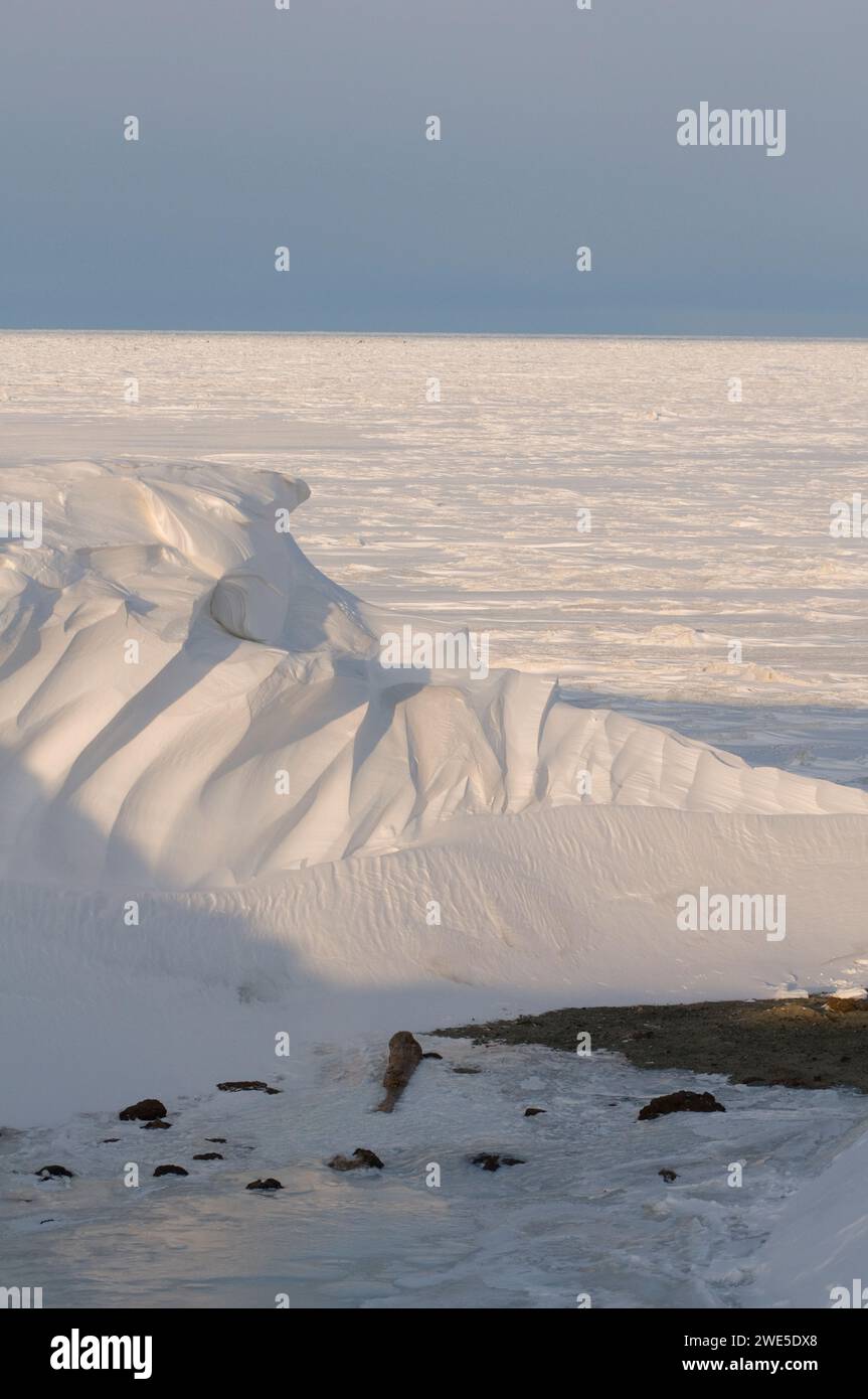 landscape of Barter Island and the frozen beaufort sea arctic alaska Stock Photo