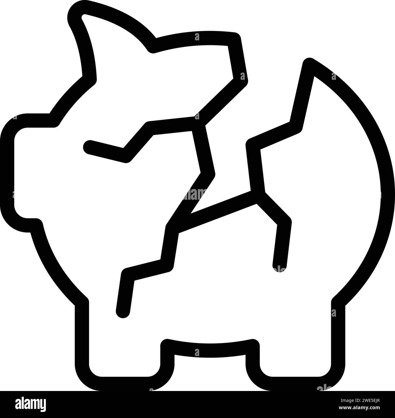 Piggy bank broken Black and White Stock Photos & Images - Alamy
