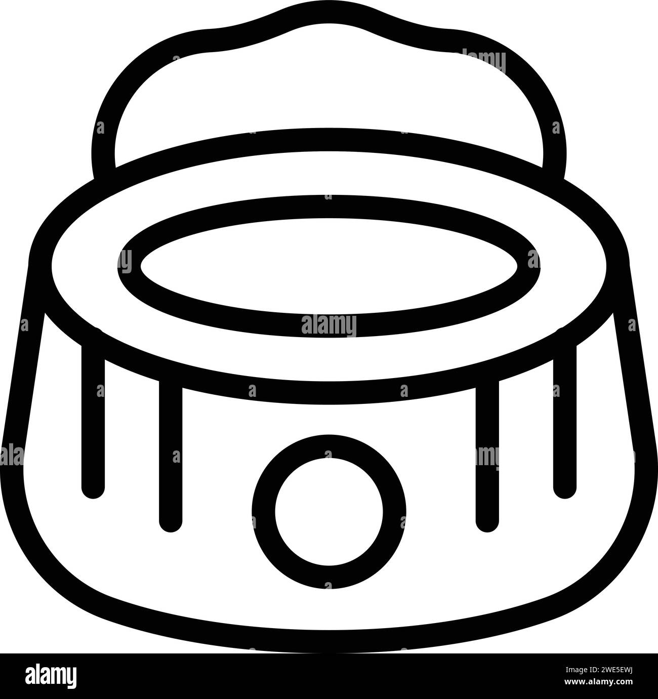 Baby toilet icon outline vector. Child cute care. Comfort finance Stock Vector