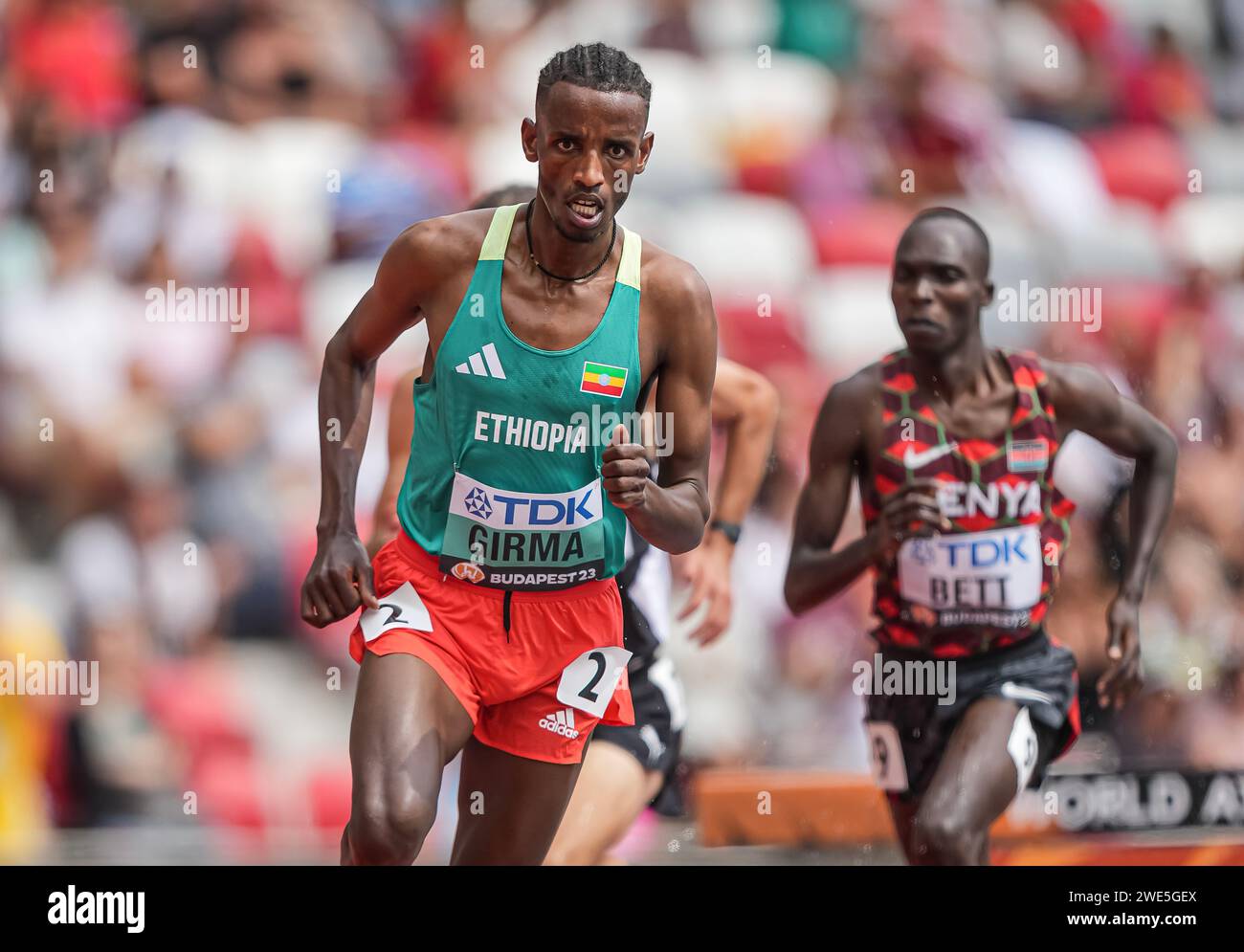 Lamecha GIRMA participating in the 3000 METRES STEEPLECHASE at the