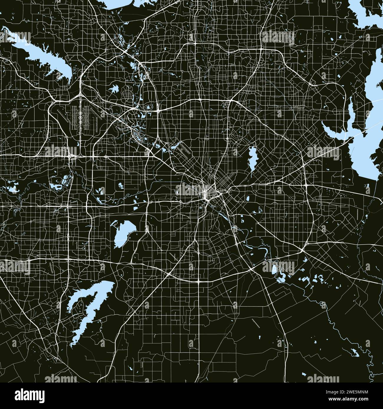 City road map of Dallas, Texas, United States Stock Vector Image & Art