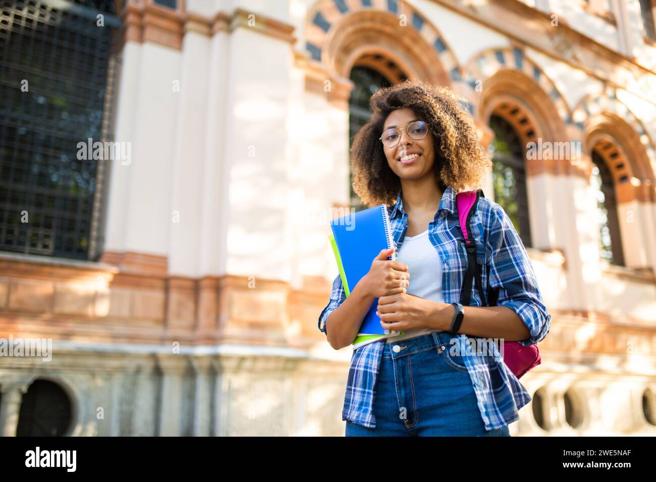 Portrait of a female college student Stock Photo