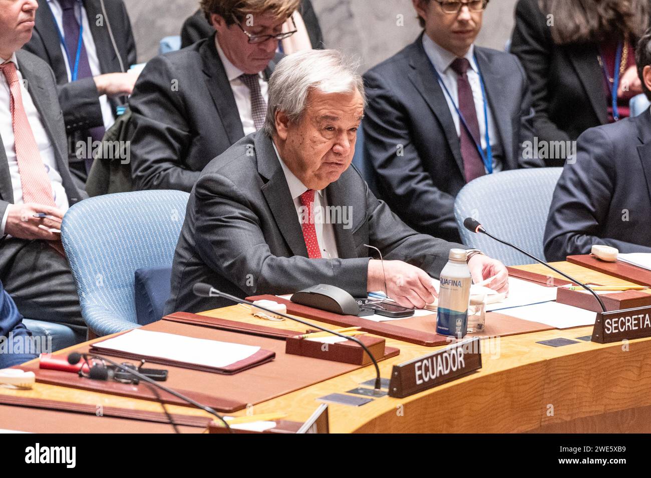 António Guterres UN Security Council speech 2024 The Seven Pillars of Modern Global Instability