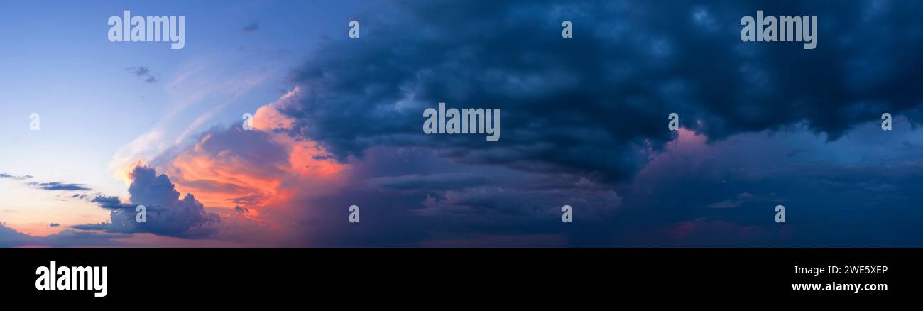 Panorama dramatic stormy sunset hi-res stock photography and images - Alamy