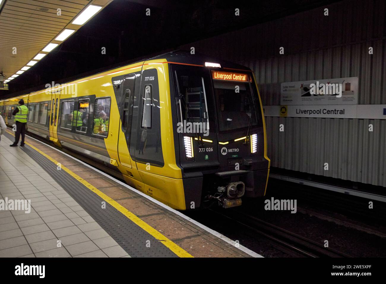 new battery electric merseyrail trains at central station liverpool, merseyside, england, uk Stock Photo