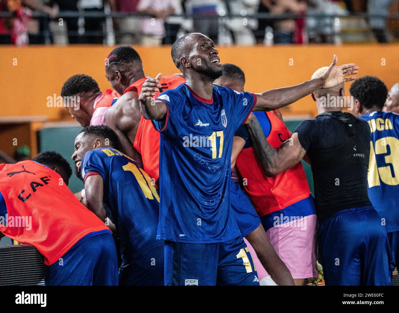 CAPE VERDE VS EGYPT, AFRICAN CUP OF NATIONS, GROUP, ROUND 3. ABIDJAN, IVORY COAST. 22/01/2024 Stock Photo