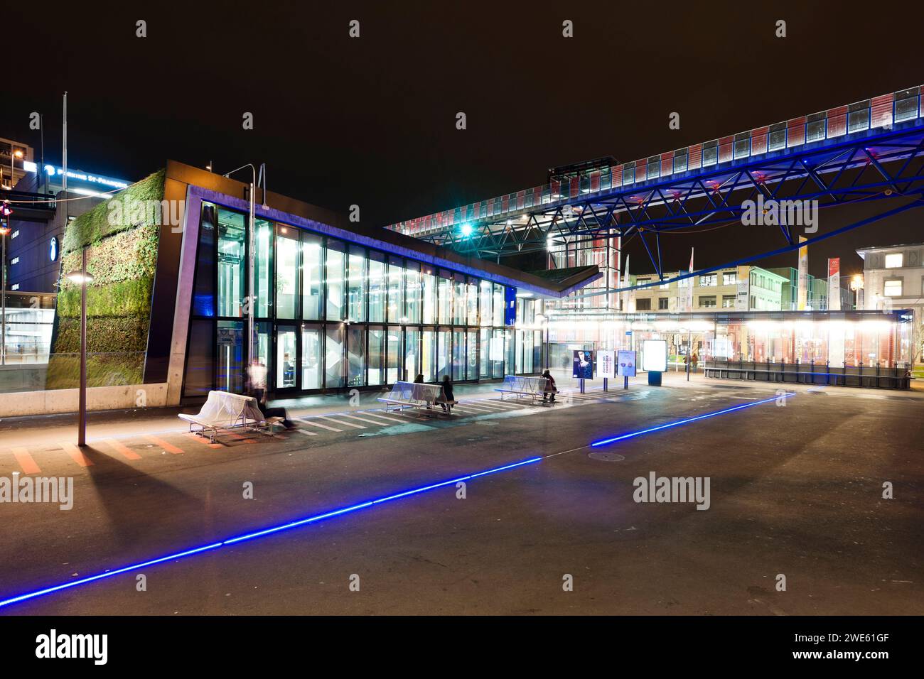 Flon metro station in Lausanne, Lake Geneva, Canton of Vaud, Switzerland Stock Photo