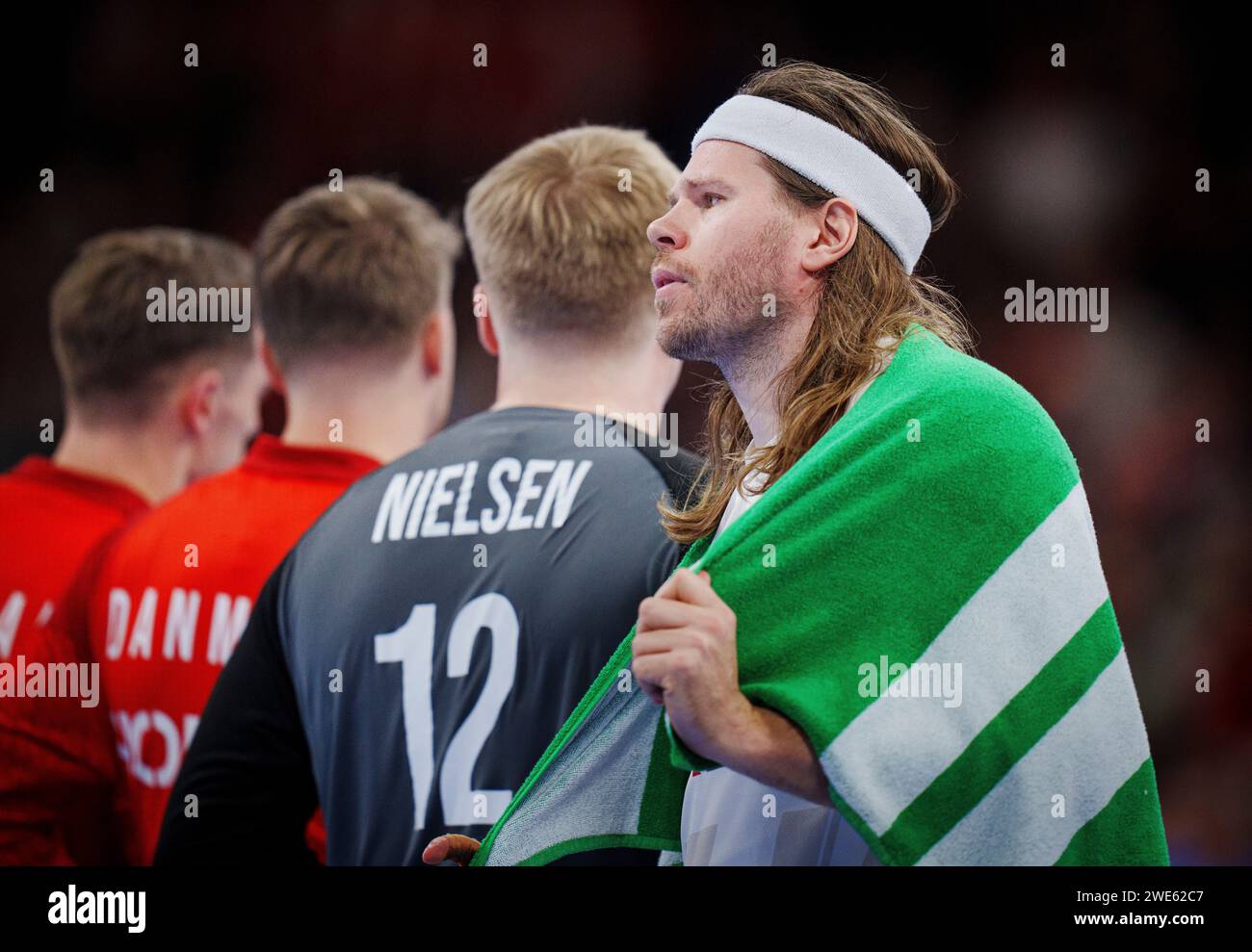 Denmark's Mikkel Hansen after the EC men's handball match between