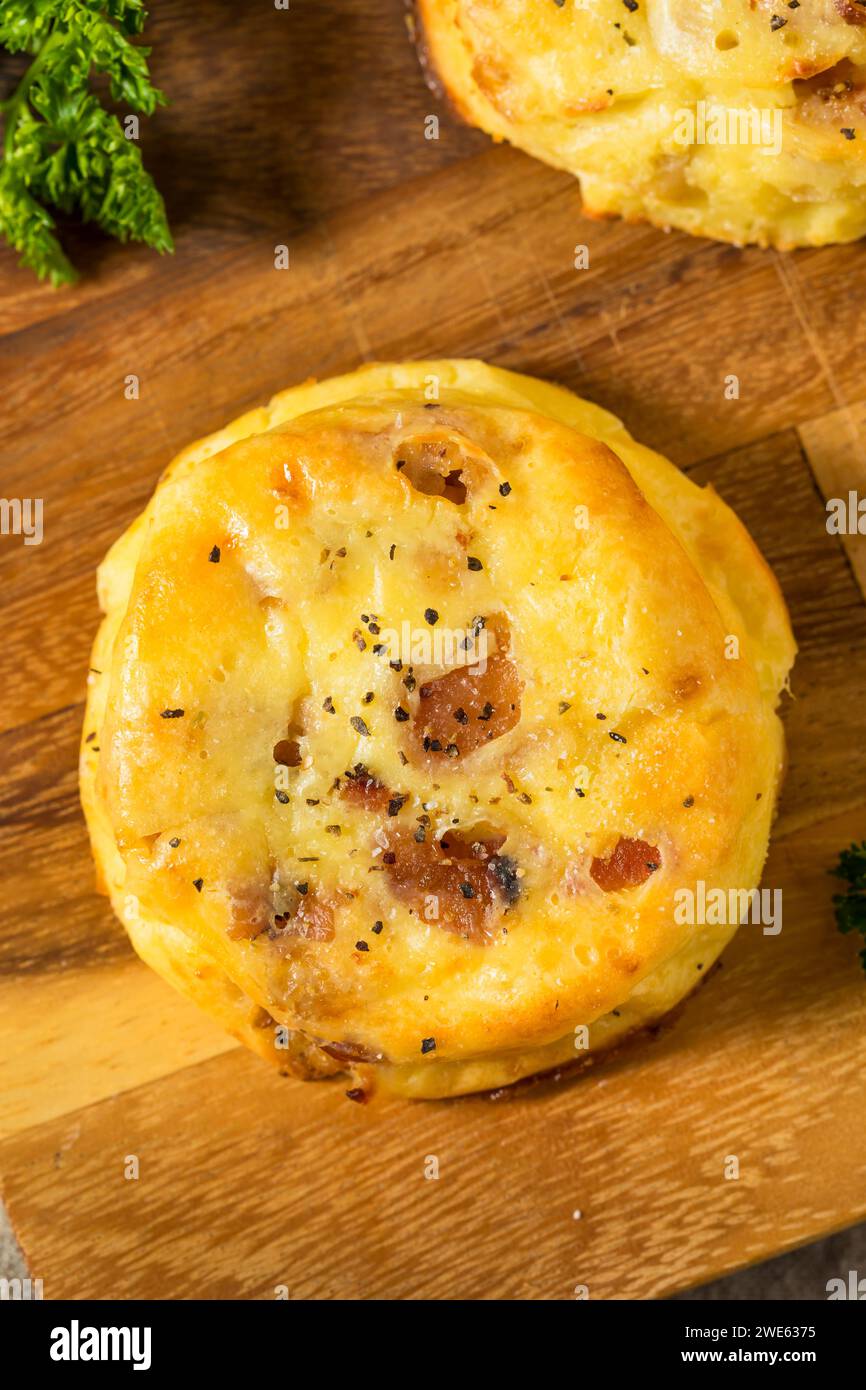 Homemade Sous Vide Egg Bites with Bacon and Cheese Stock Photo Alamy
