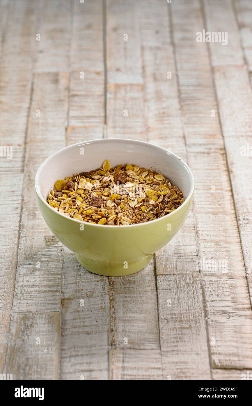 Muesli in a bowl Stock Photo