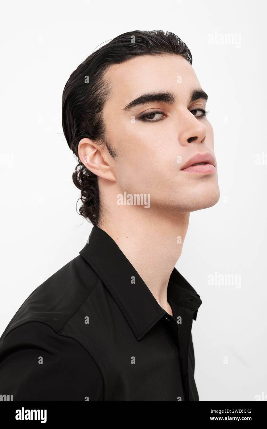 Young black man in shirt hi-res stock photography and images - Alamy
