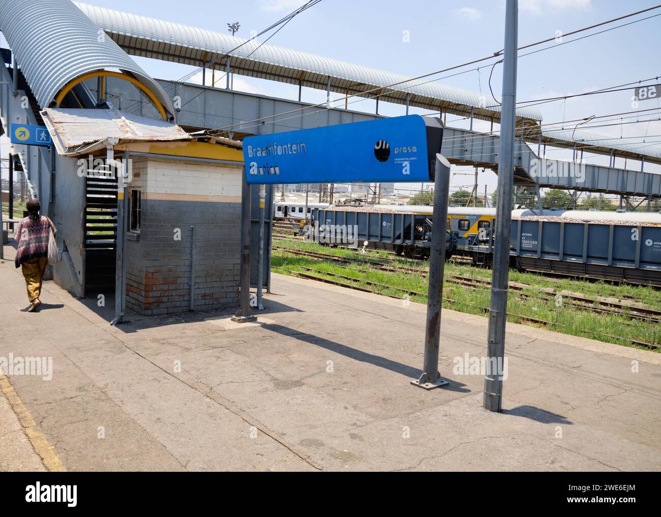 BraamfonteinMetrorail train station subburbs, Joburg, South Africa- January  2019 Stock Photo