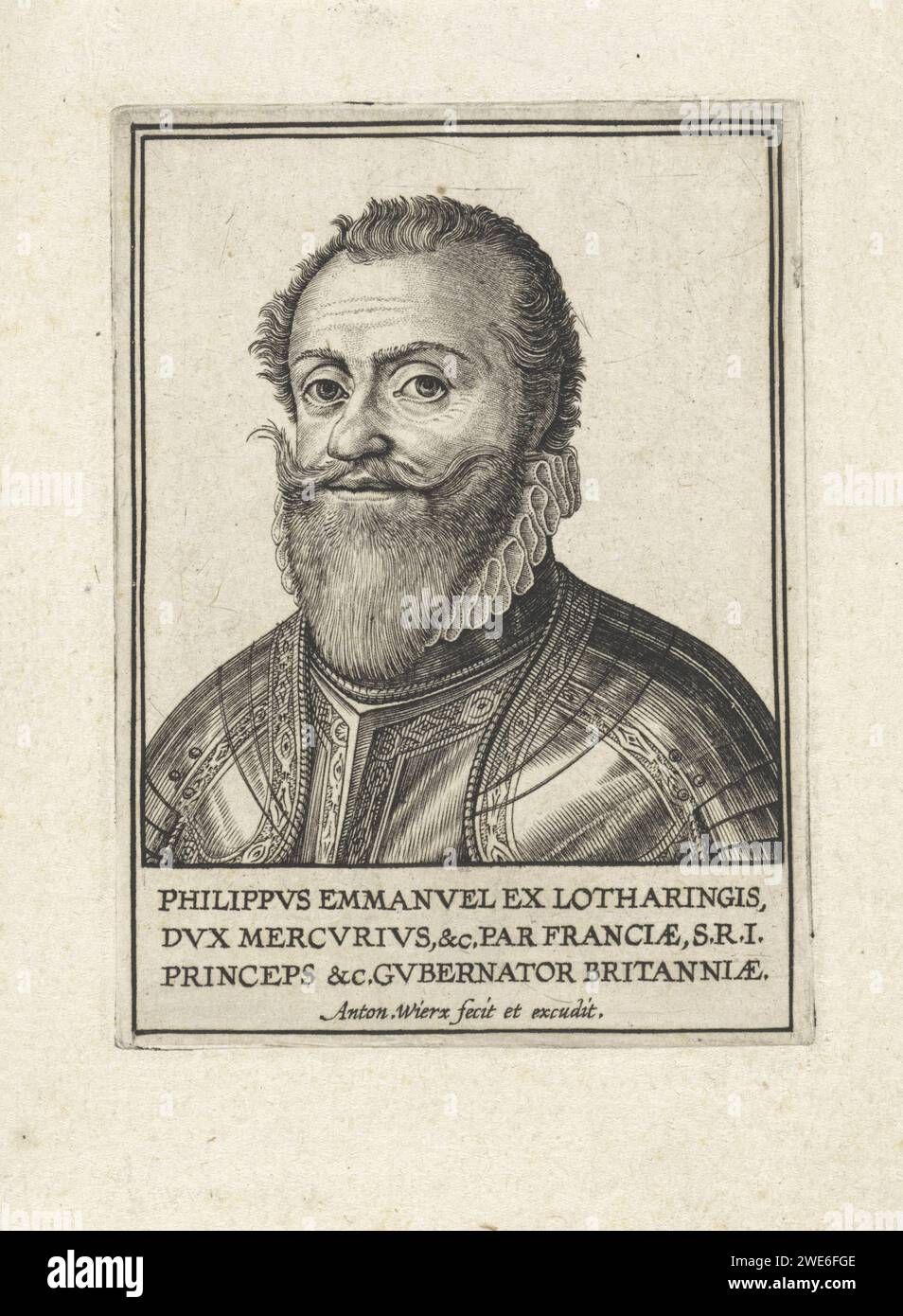 Portrait of Philippe Emmanuel de Lorraine, Duke of Merccoeur, Antonie ...