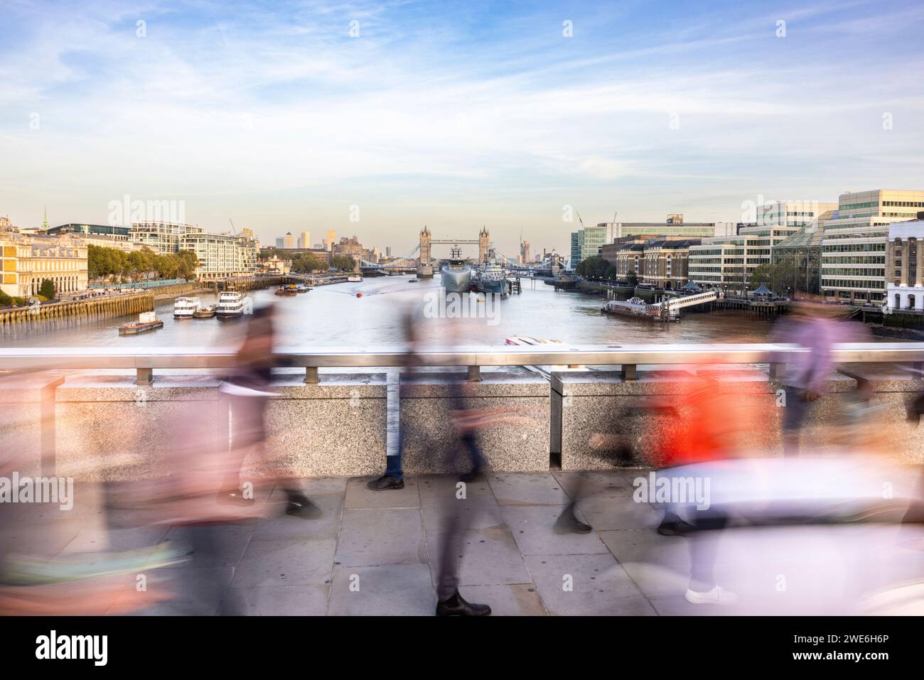 People commuting in city of London, UK Stock Photo