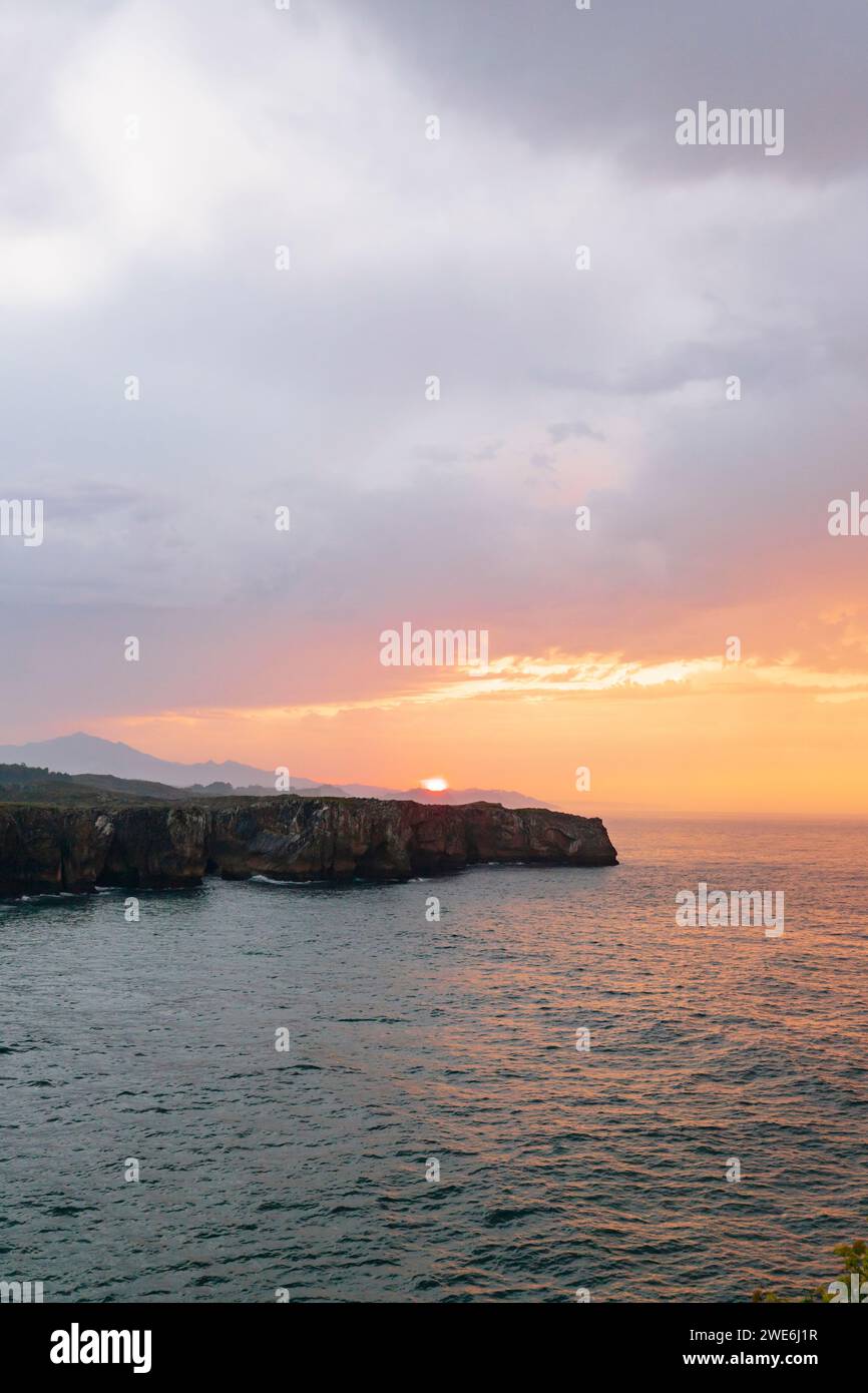 Coastline with cliffs at Tapia De Casariego, Asturias, Spain Stock Photo