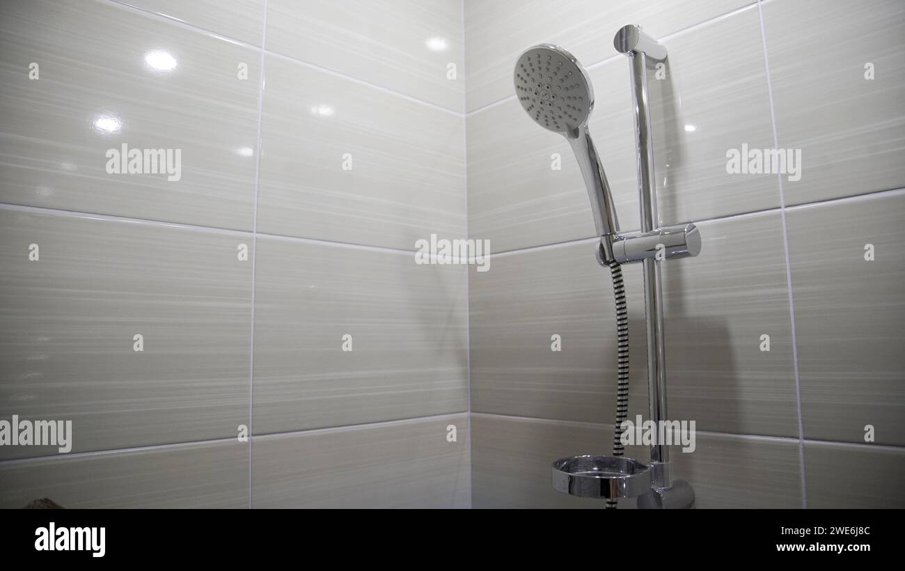 shower and shower holder. Shower in the bathroom Stock Photo - Alamy