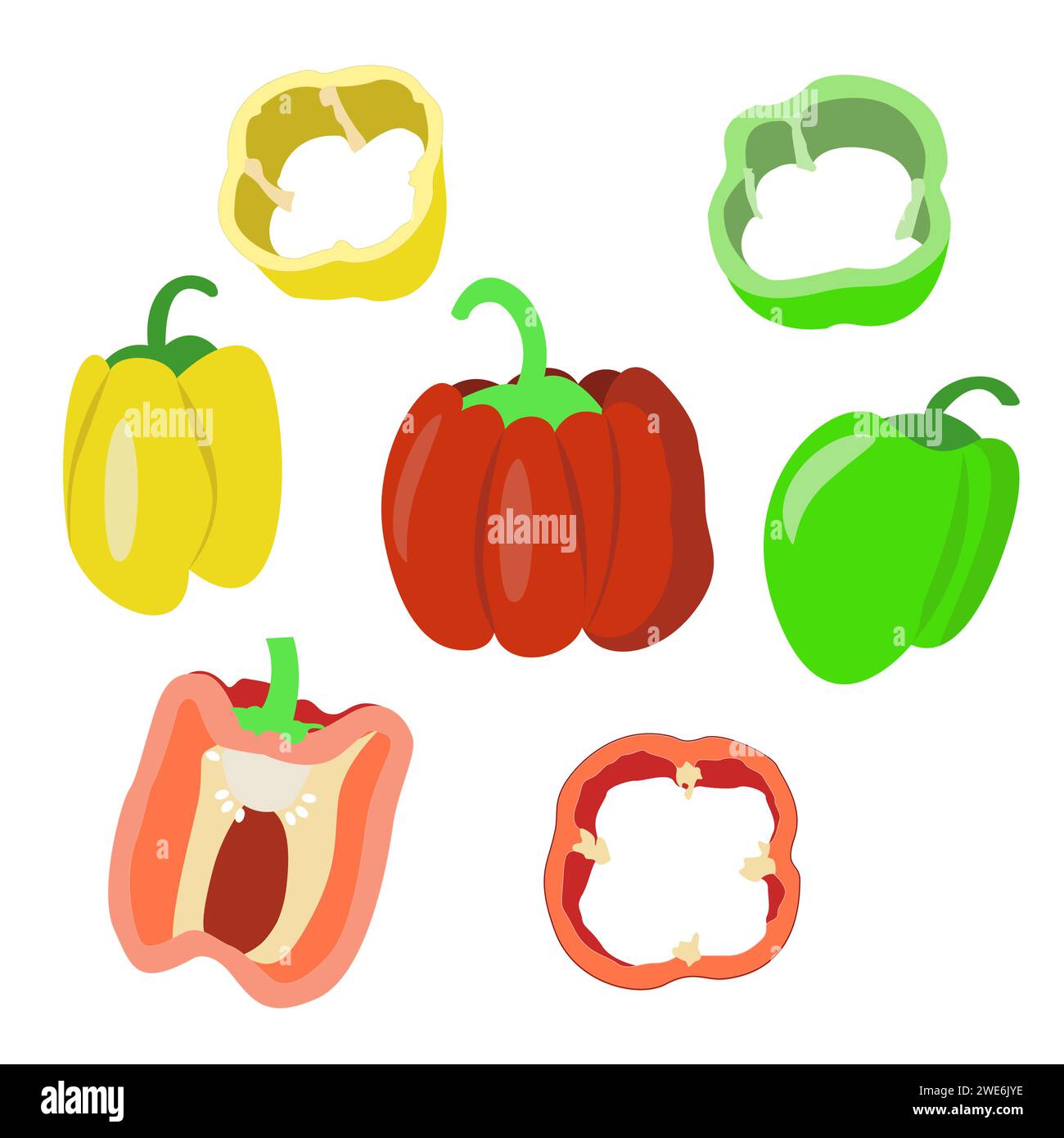 Botanical green pepper illustration hires stock photography and images