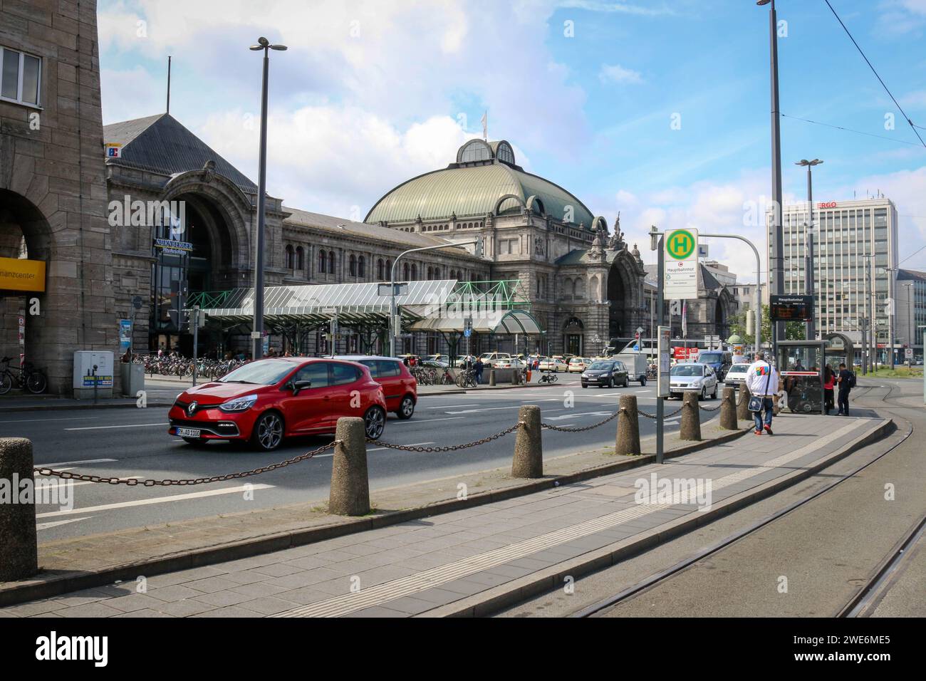 Train station at the city of Nuremberg, Germany Stock Photo